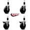 Service Caster 5'' Phenolic Wheel Swivel 1-3/8'' Expanding Stem Caster Set 2 Brakes, 4PK SCC-EX20S514-PHR-2-PLB-2-138 - alternate 3